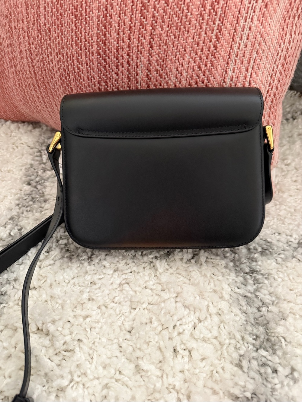 A.P.C. Black Leather Crossbody with Gold Lock - Picture 7 of 7